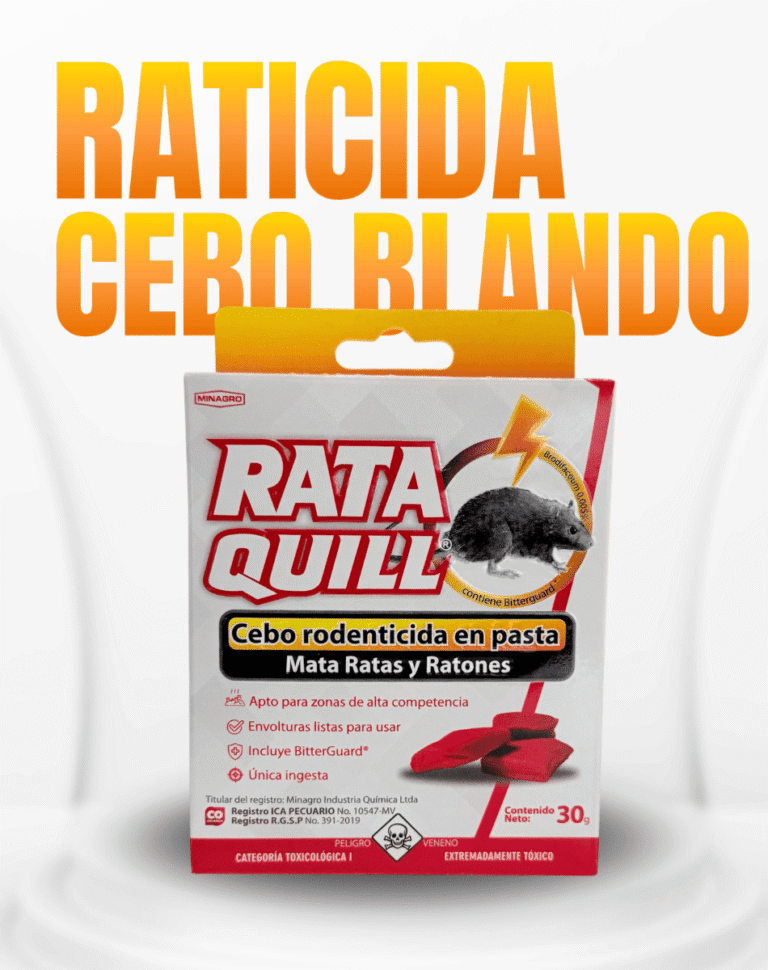 Raticida cebo en pasta de marca Rataquill veneno para ratas que las seca